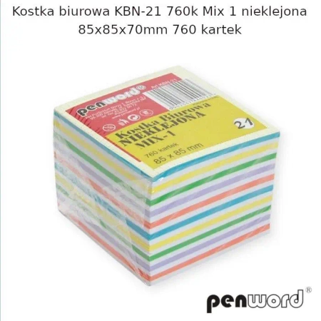Kostka biurowa mix 85x85x70mm 760K - Penword
