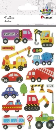 Naklejki wypukłe pojazdy użytkowe mix 17szt - Titanum