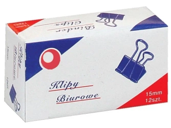 Klipy biurowe 15mm 12szt - Titanum