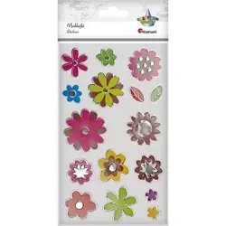 Naklejki foliowe kwiaty mix 16szt. - Titanum