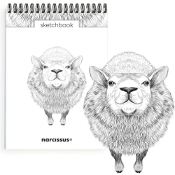 Szkicownik A5/60K na spirali - Owca - Narcissus