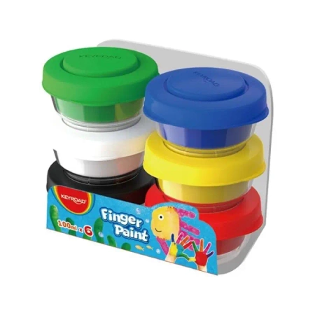 Farby do malowania palcami 100ml 6 kolorów - Keyroad
