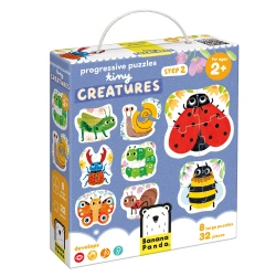 Progressive Puzzles. Tiny Creatures 2+ - Banana Panda