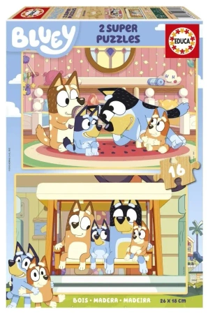 Puzzle drewniane 2x16 Blue - Educa