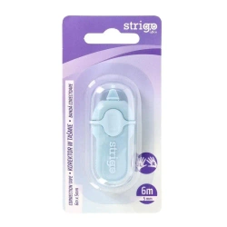 Korektor w taśmie MINI - STRIGO - 5mm x 6m - obudowa: pastelowy NIEBIESKI