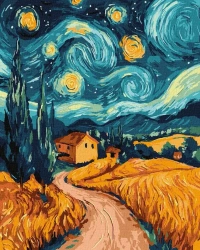 Malowania po numerach - Ukraińska noc 40x50cm - Ideyka