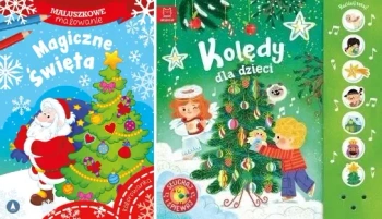 PAKIET ŚWIĄTECZNY Kolędy dla dzieci. Słuchaj i śpiewaj + 5 kolorowanek - Wydawnictwo Skrzat