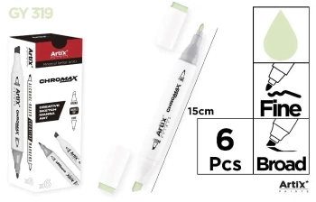 Marker Chromax z 2 końcówk. GY 319 (6szt) - Artix