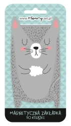 Zakładka magnetyczna szary kot - Henry