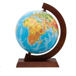 Globus fizyczny drewniana opr. 32cm w.ukraińska