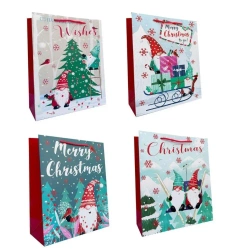 Torebka prezentowa L Boże Narodzenie brokat mix - Ju-Piter