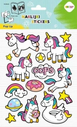 Naklejki 3D Pop Up Unicorns 146x240 HAPPY COLOR - GDD