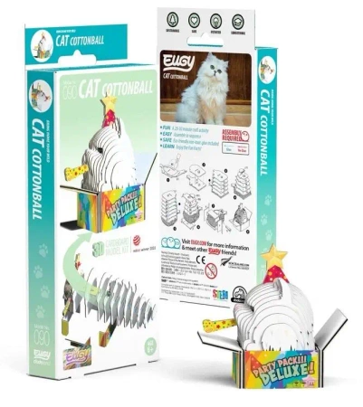 Kotek Perski Cottonball Eugy. Eko Układanka 3D - Eugy