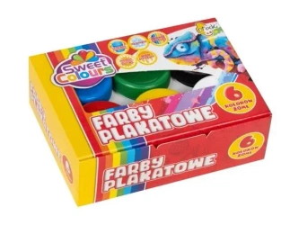 Farby plakatowe 6 kolorów 20ml - Sweet colours