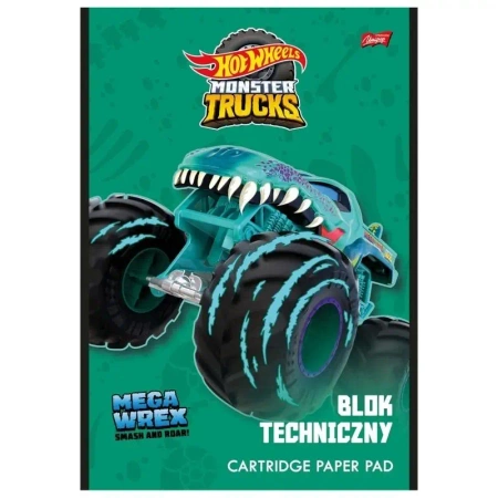 Blok techniczny A4/10K 190 g/m2 Hot Wheels (10szt) - UNIPAP