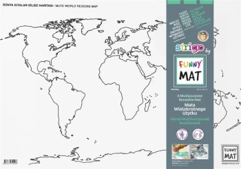 Mata transparentna Mapa Świata Kontynenty Funny Ma - Strigo