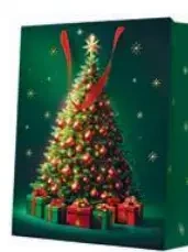 Torebka prezentowa Klasyczna choinka, duża