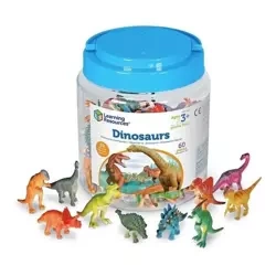 Zestaw 60szt-Dinozaury, Figurki do nauki liczenia - Learning Resources