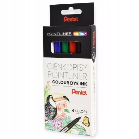 Cienkopis 4 kolory 0.4 Fib Pentel S40-st4pl Wb