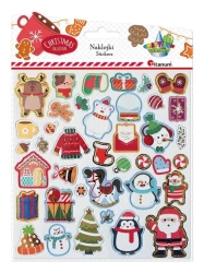 Naklejki 3D papier na filcu 39szt - Titanum