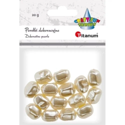 Koraliki plastikowe twist białe perłowe 20g - Titanum