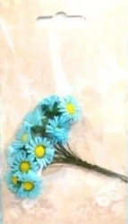 Margerytki papierowe 10szt niebieskie - Galeria Hobby