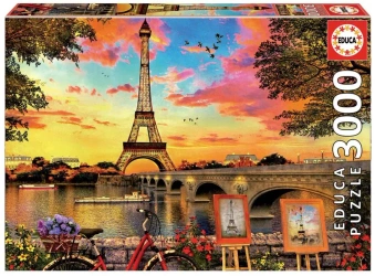 Puzzle 3000 Zachód słońca w Paryżu 109599 - Educa
