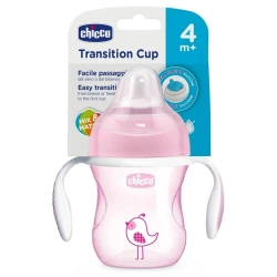 Kubek treningowy z miękkim ustnikiem 200ml różowy - Chicco