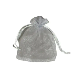 Woreczki organzowe srebrne 7x10cm 10szt - Penword