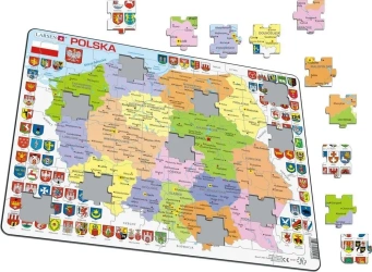 Układanka Mapa Polska polityczna Maxi - Larsen