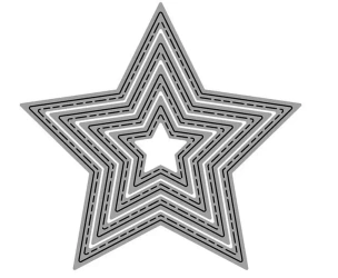 Zestaw wykrojników - Gwiazdy 12cm x 12cm 4szt - Dalprint dpCraft