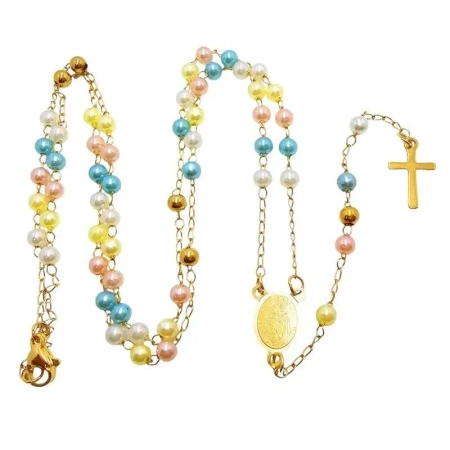 Różaniec Matka Boża Fatimska stainless steel - Art Sacrum