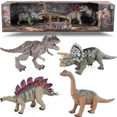 Figurki dinozaurów ruchome 4szt - Lena
