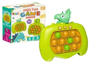 Konsola zręcznościowa Pop It zielona Dinozaury - Leantoys