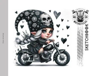 Szkicownik 200x143 24 stron 100g/m2 TW Gnomy - Fresh