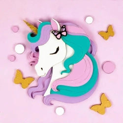 Zestaw kreatywny 3D jednorożec 2 18x18cm - Koh-I-Noor