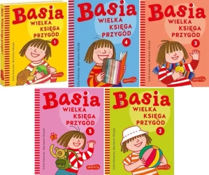 PAKIET 5x Basia Wielka księga przygód tomy 1 - 5 Zofia Stanecka - Zofia Stanecka