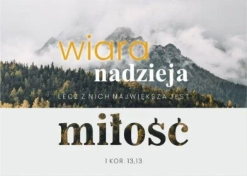 Karnet - Wiara, nadzieja, miłość - góry - Koinonia