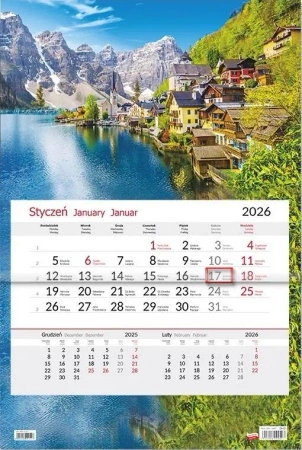 Kalendarz 2026 jednodzielny Miasteczko - Sapt