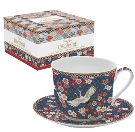 Filiżanka porcelanowa ze spodkiem Okinawa 400ml - Easy Life