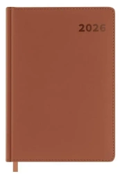Kalendarz książkowy 2026 A5 brązowy EASY - Easy Stationery