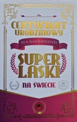 Karnet Certyfikat Urodzinowy Super Laski - YEKU