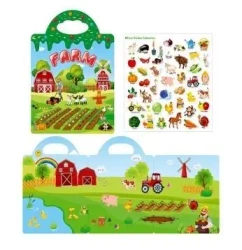 Książeczka z naklejkami wielorazowymi farma