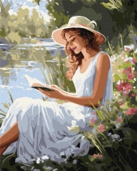 Malowanie po numerach - Fascynująca lektura 40x50 - Ideyka