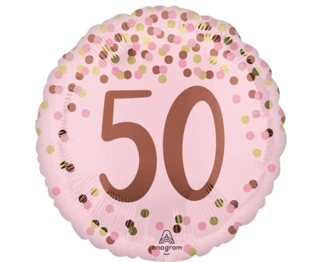 Balon foliowy Pretty pink 50th Birthday 46cm - Anagram