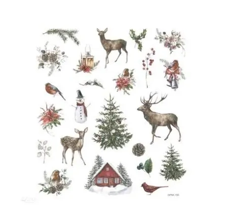 Naklejki z brokatem lovable chrismas 23szt - Dalprint