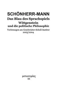 Das Blau des Sprachspiels - Schönherr-Mann Hans-Martin