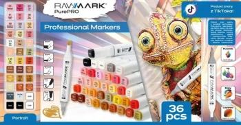 Promarkery alkoholowe purePRO 36 kolorów Portrait - Rawmark