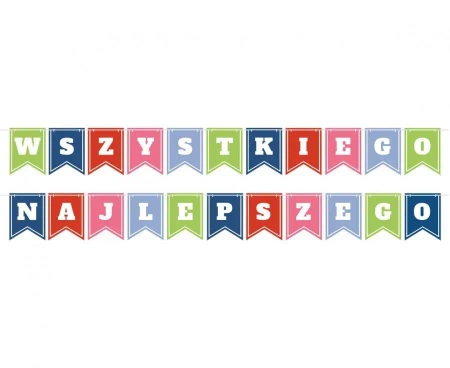 Girlanda Wszystkiego Najlepszego flagi 2x400cm - Godan
