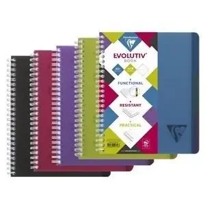 Kołonotatnik A5+/90K linia PP mix (5szt) - Clairefontaine